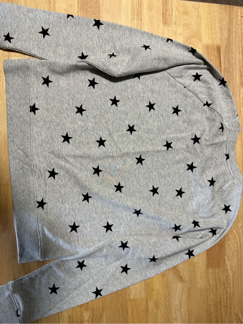 Lucky Brand Women’s Gray Black Star Print Crewneck Sweatshirt Medium - Picture 6 of 6